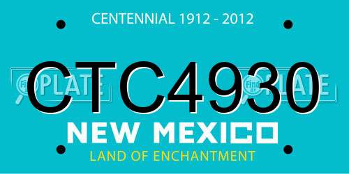 CTC4930 New Mexico License Plate