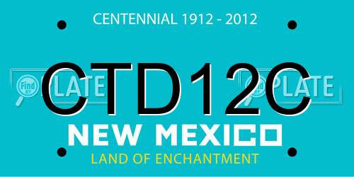 CTD12C New Mexico License Plate
