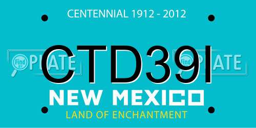 CTD39I New Mexico License Plate