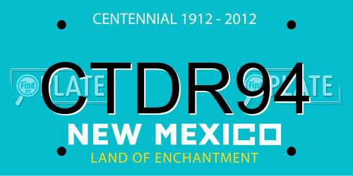 CTDR94 New Mexico License Plate