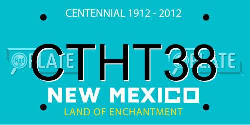 CTHT38 New Mexico License Plate