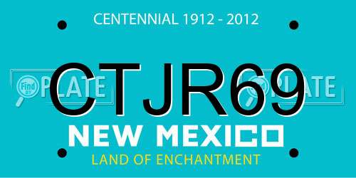 CTJR69 New Mexico License Plate