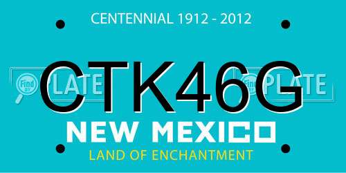 CTK46G New Mexico License Plate