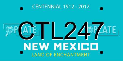 CTL247 New Mexico License Plate