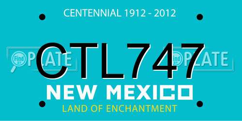 CTL747 New Mexico License Plate