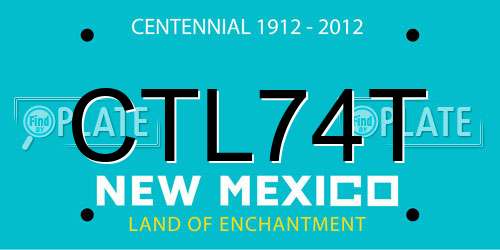 CTL74T New Mexico License Plate