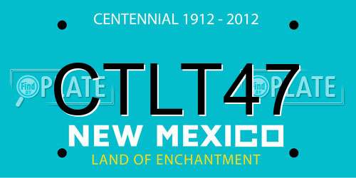 CTLT47 New Mexico License Plate