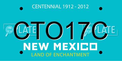 CTO17C New Mexico License Plate