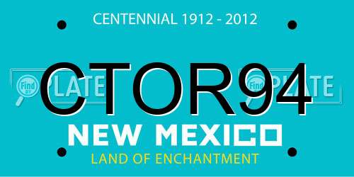 CTOR94 New Mexico License Plate