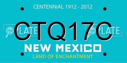 CTQ17C New Mexico License Plate