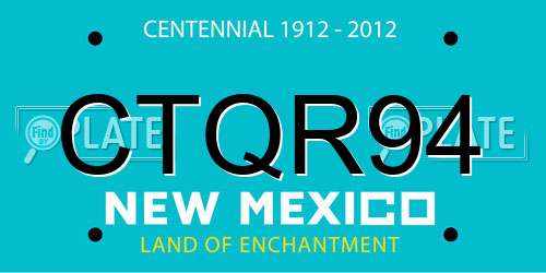 CTQR94 New Mexico License Plate