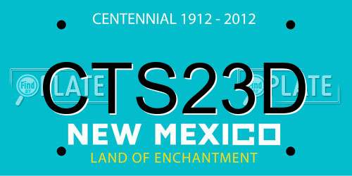 CTS23D New Mexico License Plate