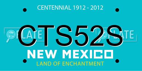 CTS52S New Mexico License Plate