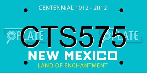 CTS575 New Mexico License Plate