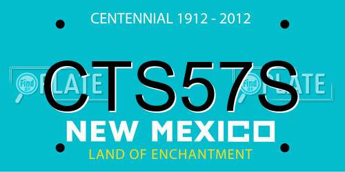 CTS57S New Mexico License Plate