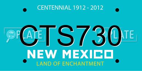 CTS730 New Mexico License Plate