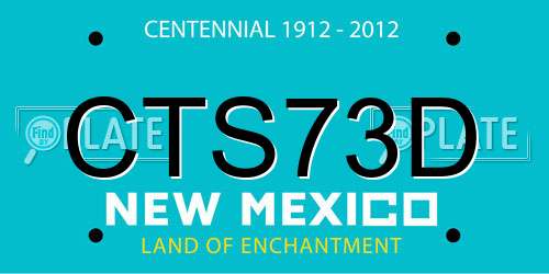 CTS73D New Mexico License Plate