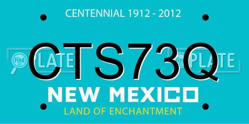 CTS73Q New Mexico License Plate