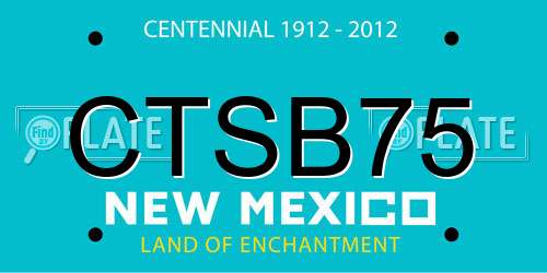 CTSB75 New Mexico License Plate