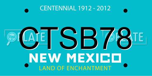 CTSB78 New Mexico License Plate