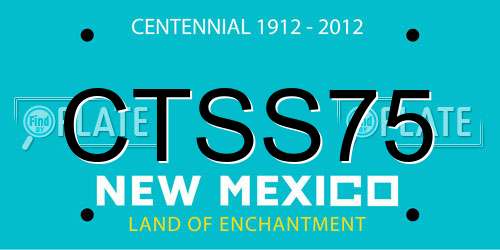 CTSS75 New Mexico License Plate