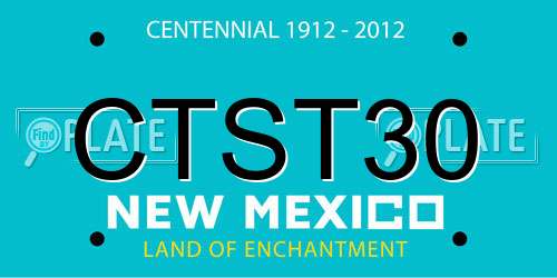 CTST30 New Mexico License Plate