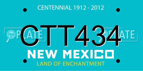 CTT434 New Mexico License Plate