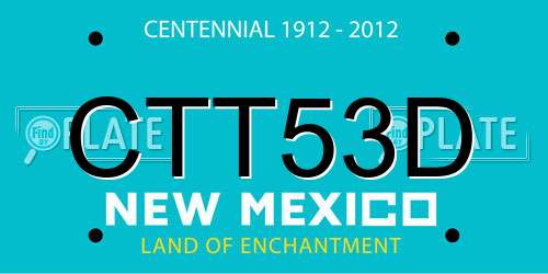 CTT53D New Mexico License Plate