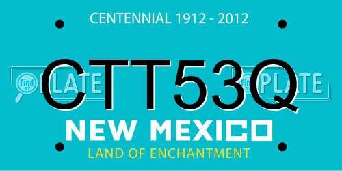CTT53Q New Mexico License Plate