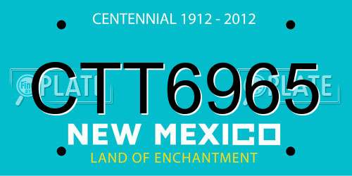 CTT6965 New Mexico License Plate