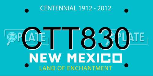 CTT830 New Mexico License Plate