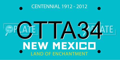 CTTA34 New Mexico License Plate