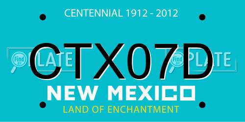 CTX07D New Mexico License Plate