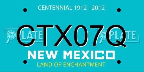 CTX07Q New Mexico License Plate