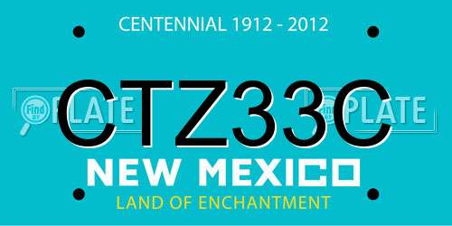 CTZ33C New Mexico License Plate