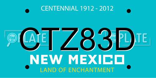 CTZ83D New Mexico License Plate