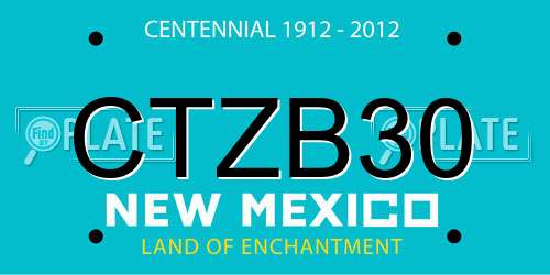 CTZB30 New Mexico License Plate