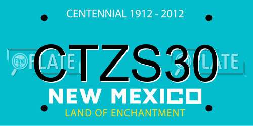 CTZS30 New Mexico License Plate