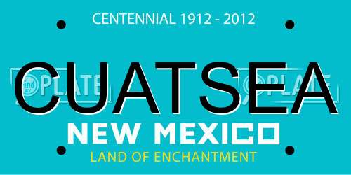 CUATSEA New Mexico License Plate