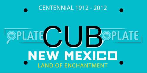 CUB New Mexico License Plate