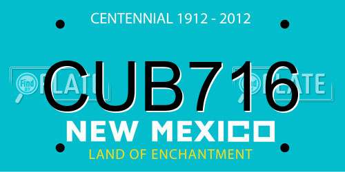 CUB716 New Mexico License Plate