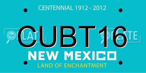 CUBT16 New Mexico License Plate