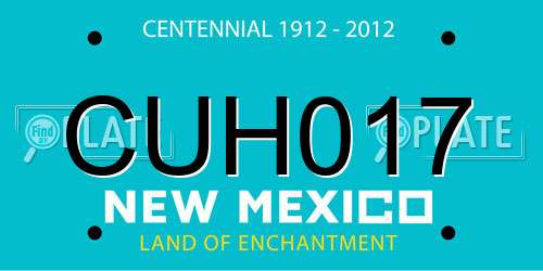 CUH017 New Mexico License Plate