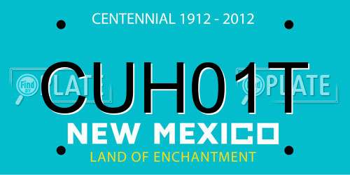 CUH01T New Mexico License Plate
