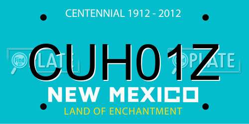 CUH01Z New Mexico License Plate
