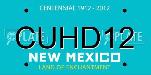 CUHD12 New Mexico License Plate