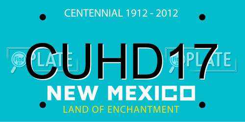 CUHD17 New Mexico License Plate