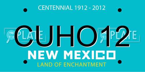 CUHO12 New Mexico License Plate