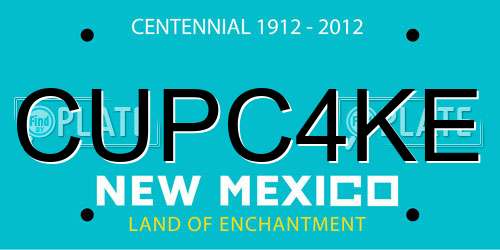 CUPC4KE New Mexico License Plate