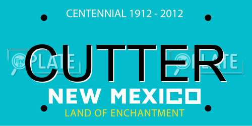 CUTTER New Mexico License Plate